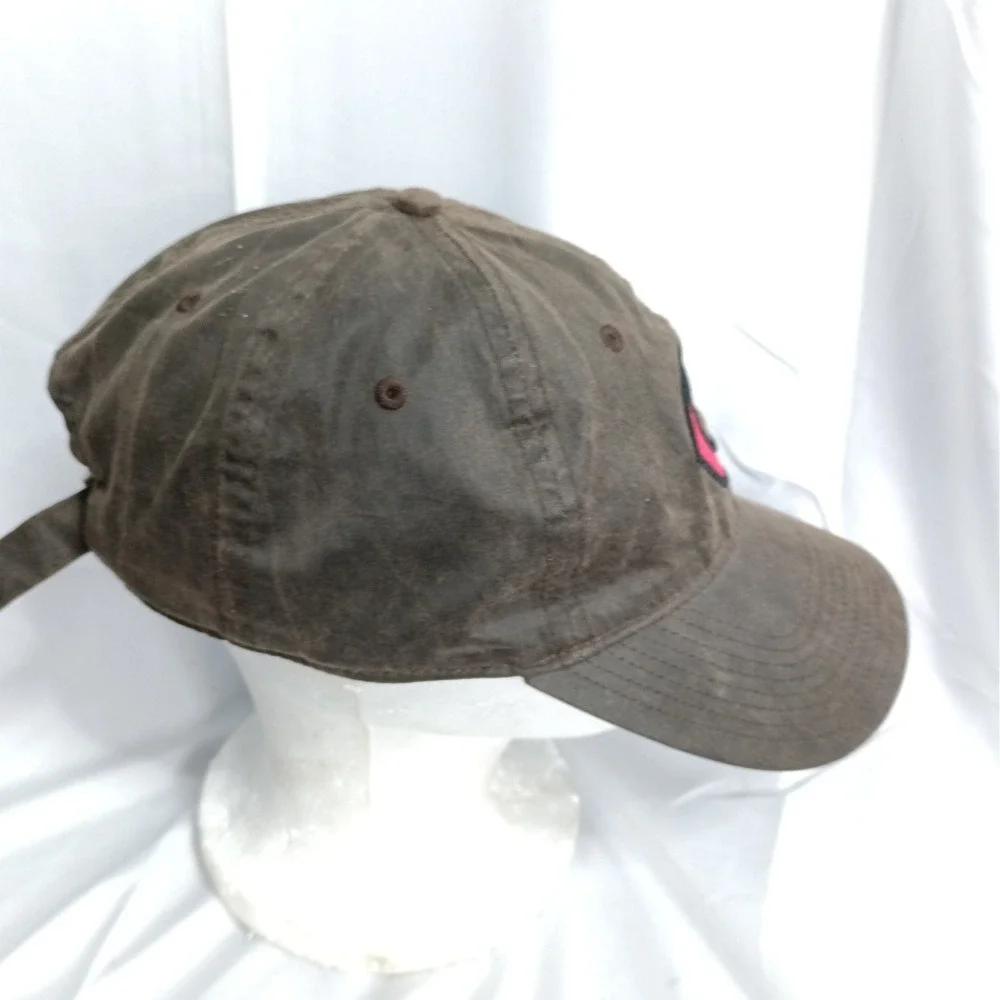 The Game Cincinnati Reds Brown Waxed Canvas Adjustable Baseball Cap Hat #1